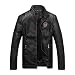 Produktbild Herren Lederjacke Leichte Basic Jacke aus weichem Schafs-Leder Super modische Lederjacke mit tollem schwarzem Vintage Look Trendmodell vom Lifestylelabel LANSKIRT