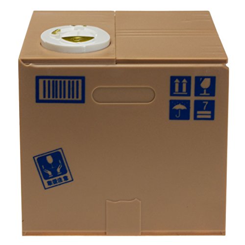 getDigital 10973 Katzenspardose Katze in Der Box Geschenk für Katzenliebhaber, Plastik, Beige, 15 x 12 x 12 cm - 7