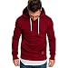 Produktbild LANSKIRT Herren Shirt Unisex Pullover Street Windbreaker Sweatshirt Weihnachten Langarm Top Herbst Fun Hoodie Männer Hoodie Jcopinn Unterhemd Noos Hoodie Cartoon Sweatshirt (XXL, Rot)