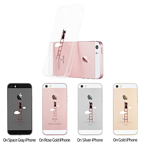 ESR iPhone SE 5 5s Funda  Suave TPU Funda Adorable Parachoques Funda Case Cover Carcasa Para iPhone 5   iPhone 5s   iPhone SE  Escalerilla Nube