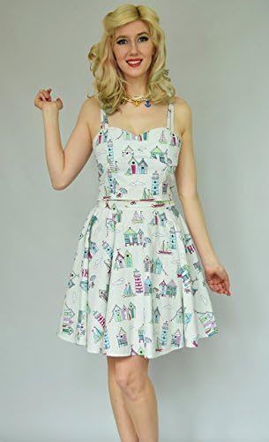 Retro beach huts bra top