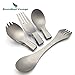 Produktbild Outdoor Camping Ultralight Folding Titanium Fork Titanium Spoon Cutlery Only 73.1g