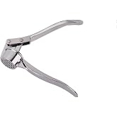 Uyt Life Profesyonel Paslanmaz &Ccedil;elik Sarımsak Ezici - Ergonomik L&uuml;ks Sarımsak Presi, Dayanıklı Metal Sarımsak Kırıcı ve P&uuml;re 