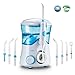 Produktbild HONZIN Profi Munddusche Dental Aquarius Water Flosser für Zähne, Zahnspangen und Brücken mit hohem Druck - 600ml, Druckregelung und 7 Aufsätze