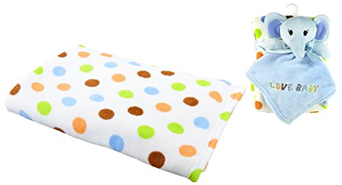 First Steps Soft Fleece Baby Blanket and Comfort Blanket Toy Set