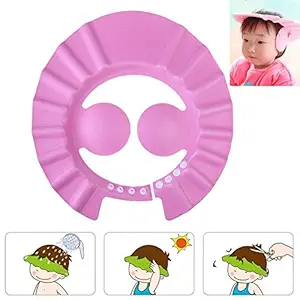 Marquer? Plastic Baby Safe Shampoo Shower Bathing Protection Soft Shower Cap Hat Wash Hair for Children Kids to Keep The Water Out of Their Eyes & Face 1 Piece (Multi)