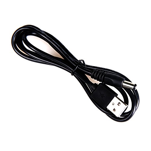 Sisthirth 2pack 1M Cable de Alimentación de USB a DC Conector USB Stecker auf 5,5 mm*2,1 mm DC Spannung Jack Female-Schnur-Kabel (5.5*2.1mm) - 2