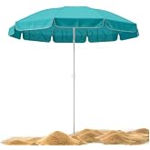 Deniz Plaj ve Balkon Şemsiyesi - Fiberglass Paslanmaz İskelet, Al&uuml;minyum G&ouml;vde, Canlı Renkler İ&ccedil; Dokumalı Kumaş Polyester ve 