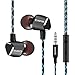 Produktbild COSPOR Ohrhörer Noise Cancelling Ohrhörer In Ear Kopfhörer Mit Mikrofon Noise Isolating Ohrhörer Sport Kopfhörer Super Bass Ohrhörer Für iPhone Android (Grau)
