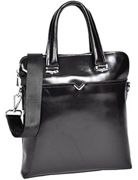 Italienisches Leder Kreuzkörper Veranstalter Slimline Schulter Messenger Tasche H9811 Schwarz