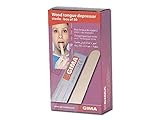 GIMA 25511 Wooden tongue depressors, sterile, box of 50 pcs, spatulas, sticks, lollipop