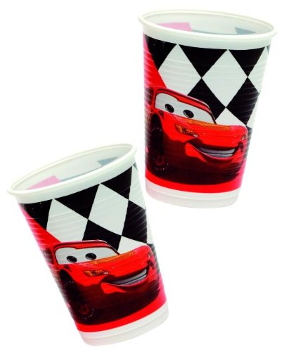 101-teiliges CARS RED PARTY SET für Kindergeburtstag mit 6-10 Kinder: Teller, Becher, Servietten, Einladungen, Wimpelkette, Luftballons, Luftschlangen u.v.m. // Geburtstag Party Kinderparty Kinderfest Kinder Fete Car II Auto Rennwagen Disney Lightning Mc Queen - 3