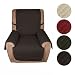Produktbild KINLO Schonbezug 1 Sitzer 177x56 Braun Sofa Überwurf 100% Baumwolle Füllung sehr weich Sofa Abdeckung Sesselauflage aus Polster Material Umweltschutz Sofahusse couch elastisch
