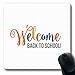 Produktbild Luancrop Mousepads Weiß Welcome Back School Pinsel Schriftzug Herbst Kinder Draw Elementary Design Geschrieben rutschfeste Gaming Mouse Pad Gummi Längliche Matte