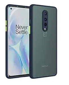 JumpStart OnePlus 7Pro Camera Protection Matte Finish Smoke Case| Soft Side Frame| OG Fit Protective Back Case Cover for One Plus 7 Pro [Translucent Anti-Slip Matte Grip] Smoke Blue