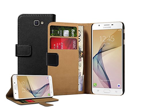 Membrane Funda Samsung Galaxy J7 Prime Carcasa Negro Cartera Wallet Case Flip Cover