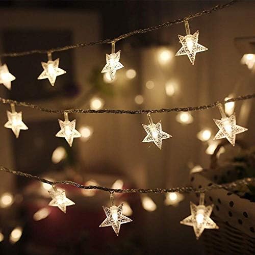 100 LED 15M Star String Lights, Plug in Fairy String Lights Waterproof, Extendable for Indoor, Outdoor, Wedding Party, Christmas Tree, New Year, Garden Decoration, Warm White
