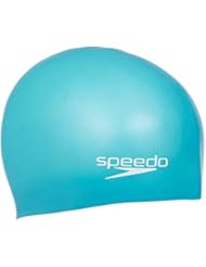 Gorro de natación Speedo liso y moldeado, juvenil, Infantil, color Japan Blue, tamaño talla única