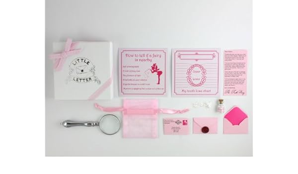 Home Garden With Fairy Dust Tooth Fairy Letters Any Name Personalised Pink Greeting Cards Party Supply