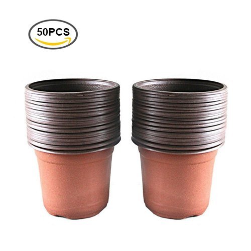 G2PLUS 50 Stück Pflanztöpfe Pflanzkübel 15CM *15CM * 13CM Pflanzentöpfe