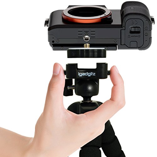 igadgitz Ligera Grande Flexibles Mini Trípode Portátil para Canon EOS SLR DSLR Series Cámaras 450D 550D 550D 600D 650D 700D 750D 760D 100D 1000D 1100D 1200D