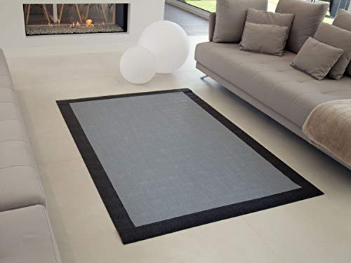 TEJIDOS EL MUNDO Alfombra DE SALÓN Vinilo GRECA 140x200 cm Gris