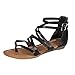 Produktbild Pingtr - Damen Sandalen - Frauen Sandalen Kreuzgurt Strand Mode Flache Römische Schuhe Freizeitschuhe