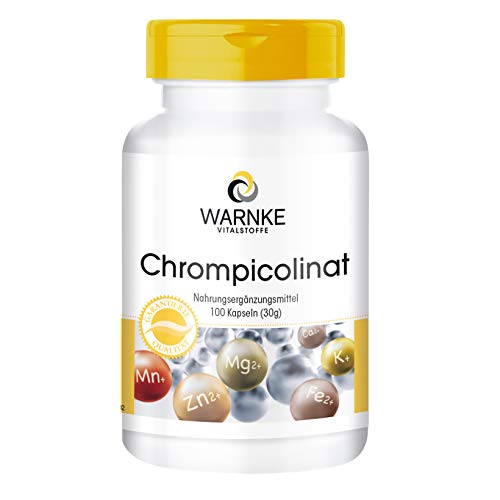 Picolinato de Cromo  60 mcg de cromo  gran biodisponibilidad  100 cápsulas  vegano