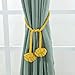 Produktbild Vorhang Raffhalter, CHshe 2 Stück Geflochtenes Seil Vorhang Haken Seilschnalle Polyester Doppelbälle Retro Vorhang Seil Holdback Halfter Schnallen Dekoration