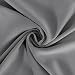 H.Versailtex Solid Thermal Insulated Blackout Pencil Pleat Anti - Mite Curtains for Bedroom with Two Free Tiebacks - Grey, Energy Saving & Noise Reducting, 66" Width x 54" Drop, Set of 2 pieces