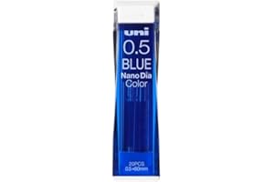 三菱鉛筆 Mitsubishi Pencil Uni Nano Diamond - Juego de 2 minas de 0,5 mm, color azul