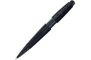 Cross Edge Stylo roller (épaisseur de trait M, couleur de l'encre : noir, rechargeable, avec coffret cadeau haut de gamme) Noir mat