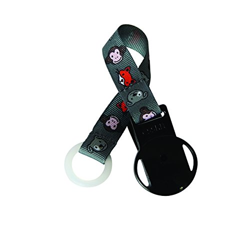 ESSKA Click Pacifier Holder (Black Animals)