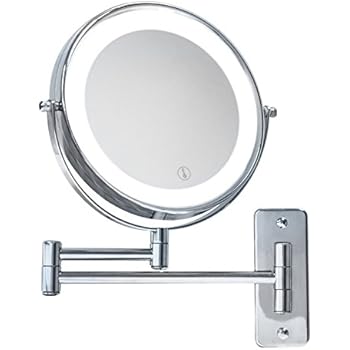 Specchio Ingranditore 10X Con Luce LED - Con Ventose Forti, Per Trucco E Cura Della Pelle - Foto 5