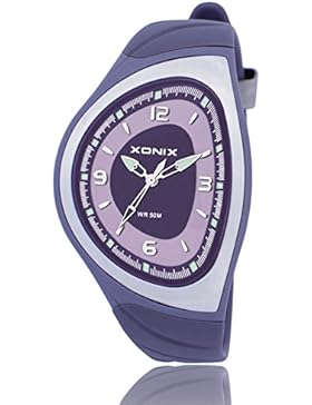 Mädchen Quartz uhr,50m wasserdicht Dreieckige zeiger Irregulären Harzband Retro Élégant Stoßfest-C