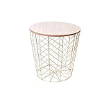 Dieser, cooles Design besteht aus einem obere Platte aus Holz, die beruht auf einer Installation Metallic Farbe Gold.