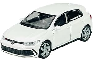 JLWIY Welly VW Volkswagen Golf 8 VIII GTI 5 portes Blanc 8ème génération à partir de 2019 env. 1/34-1/39 Modèle en métal