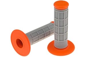 KSX Premium Dual Griffgummis Motorradgriffe für KTM SX SXF EXC HONDA SUZUKI SIMSON RM RMZ HUSABERG TE FE YAMAHA Z YZF WR KAWASAKI KX KXF HUSQVARNA BETA GAS-GAS TM MX Motocross Enduro Supermoto Quad Orange