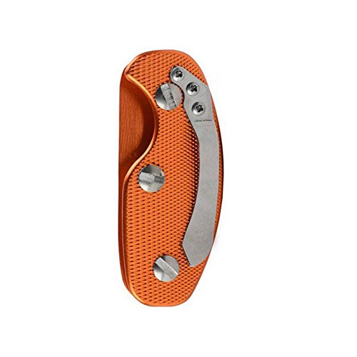 Preisvergleich Produktbild Zhuotop – Multifunktions-Schlüsselhalter, zusammenklappbarer Schlüssel-Organizer, Aluminium-Schlüsselhalterung, Outdoor- und Survival-Tool, orange