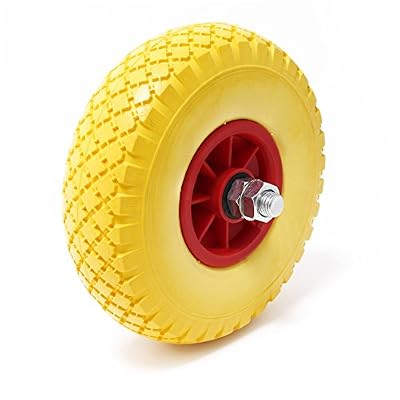 WilTec Roue complète 3.00-4 de brouette en polyuréthane increvable Grandeur