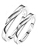 Produktbild Summens Ein Paar Ringe 925 Sterling Silber Verstellbare Mode Einfach Eheringe Trauringe Partnerringe