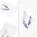 Produktbild SMART LEGEND Nokia 6 Weiche Silikon Hülle TPU Bumper Transparent Handyhülle mit Blau Feder Muster Durchsichtig Schutzhülle Backcover Crystal Kirstall Clear Etui Ultra Slim Design Glatt Weich Handytasche Soft Case Silicon Protective Cover Flexible Dünne zurück Schale