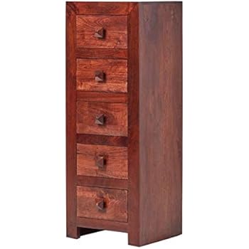 Dark Mango Wood Chest Of Drawers Dakota Wooden Bedroom Furniture