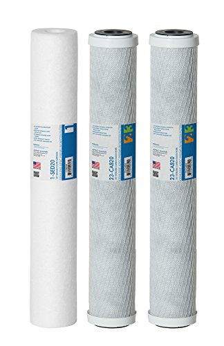 APEC FILTER-SET-LITE US MADE Commercial Grade Replacement Pre-Filter Set for Light Commercial Reverse Osmosis Water Filter System Stage 1, 2&3