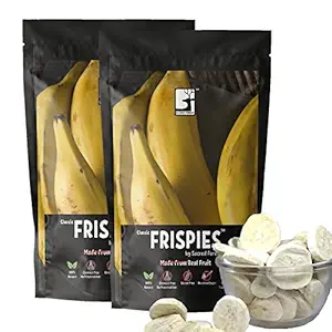 Sacred Forest Banana Frispies Healthy Snack for Kids Freeze-Dried Fruit Dehydrated Gluten Free Natural and Vegan Fruit Snack