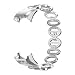 Produktbild Altsommer Armband 18mm für Garmin VIVOsmart HR Luxus Zubehör Edelstahl mit Diamant Hollow Edelstahl Armbände, mit Interlock-Verschluss Schnalle Edelstahl für Damen Herren (Silver)
