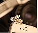 Produktbild blosslink Cute Kristall Metall Koala Anti Staub Plug Stopper/Ear Cap/Handy Charms für Apple iPhone 5 5S, iPhone 4 4S, iPad Mini iPad 2, iPod Touch 5 4, Samsung Galaxy S3 S4 Note3 Note 2, HTC und andere 3.5 mm Earphone Jack Handys (Golden)