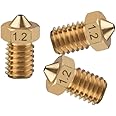 TESSERACT 1.2mm Extruder Nozzle For 3D Printer | V6 Type Brass Nozzle for 3D Printing | Made in India Compatible With E3D V6 And E3D V5 J-Head Hotend And M6 Threaded Extruder (Qty- 3 Nozzles V6 1.2mm)