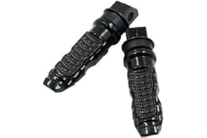 Wooauto Motorrad Fußrasten hinten, Aluminium Motorrad Fußrasten Hintere Pedalauflage M8 Motorrad hinten Sozius Fußrasten Pedale Roller Fuß-Peg Fußstütze Motorrad Pedal für Motorrad-Roller,Schwarz