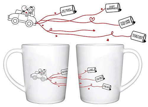 Noeud d'Amour / Love Knot Tasses à café/ à thé - 2 Tasses. Le cadeau de mariage parfait